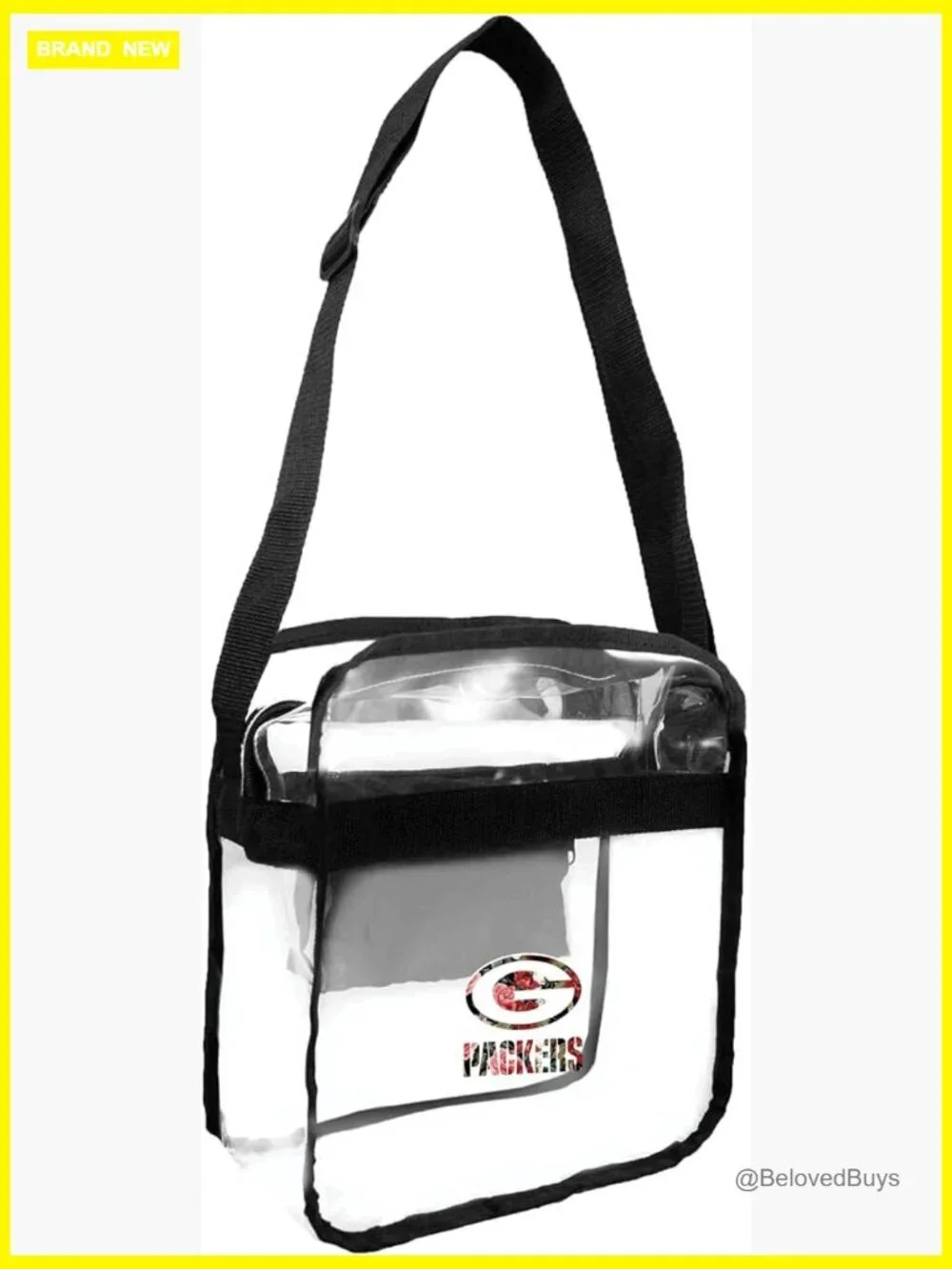 Stadium Approved Clear Crossbody Bag with Adjustable Strap